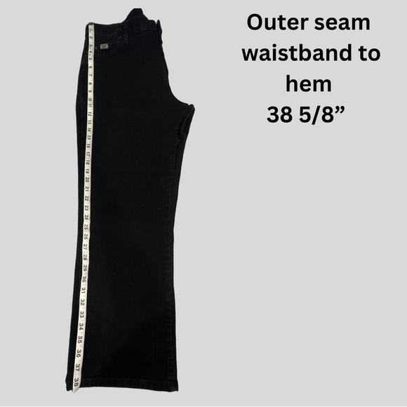 Lee Relaxed at the Waist Straight Leg Black Jeans  14 Short - Picture 15 of 16